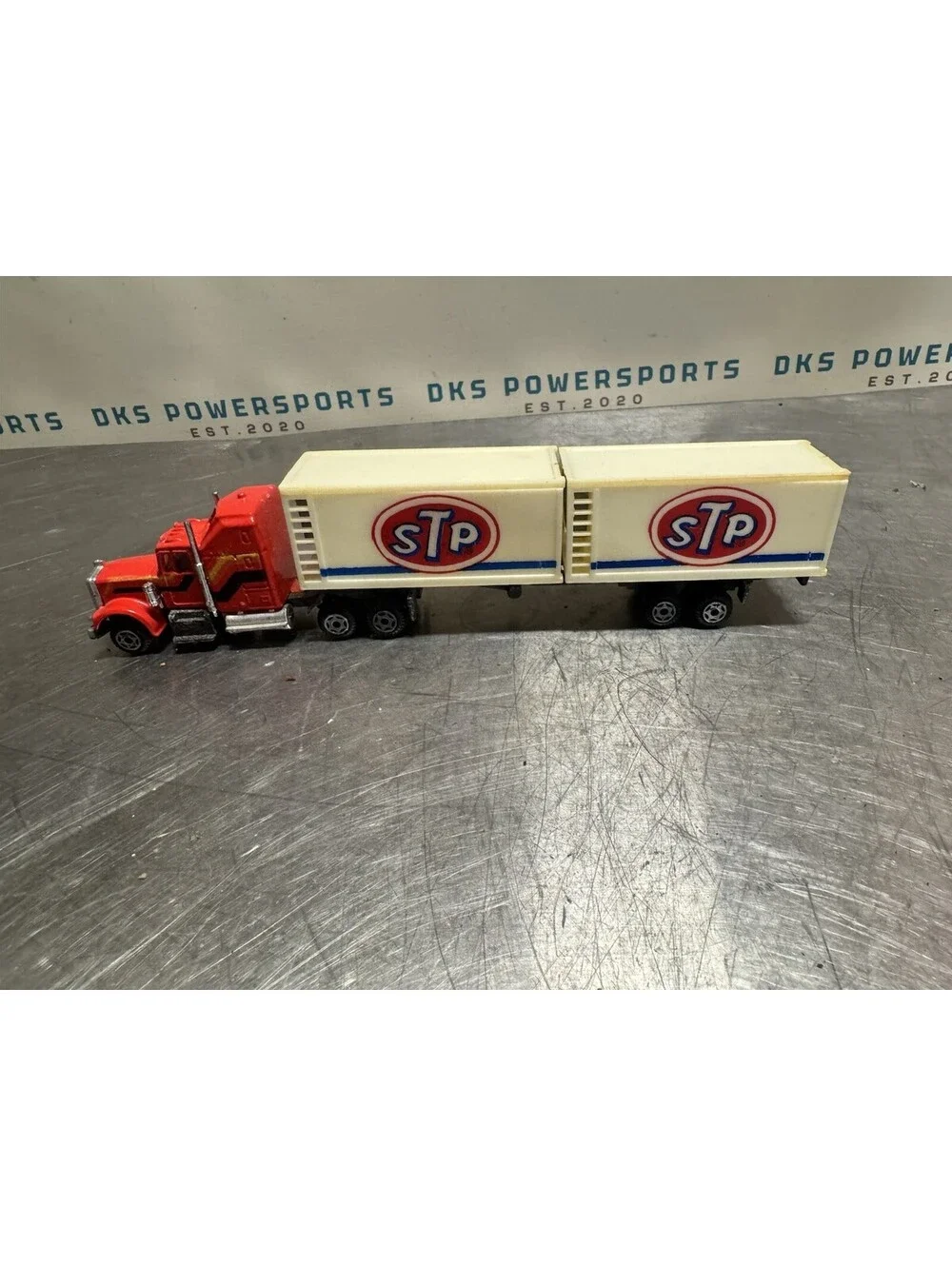 1980s Die Cast Peterbilt ZEE Truck & STP Trailer Hong Kong